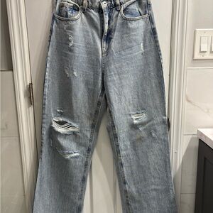 Distressed Light Blue Women's Jeans